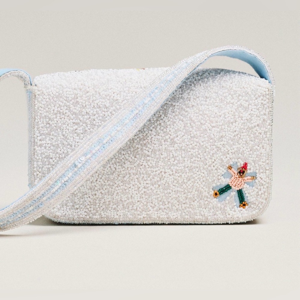 Anthropologie NWT The Fiona Beaded Bag: Winter Icon Edition - Picture 3 of 8